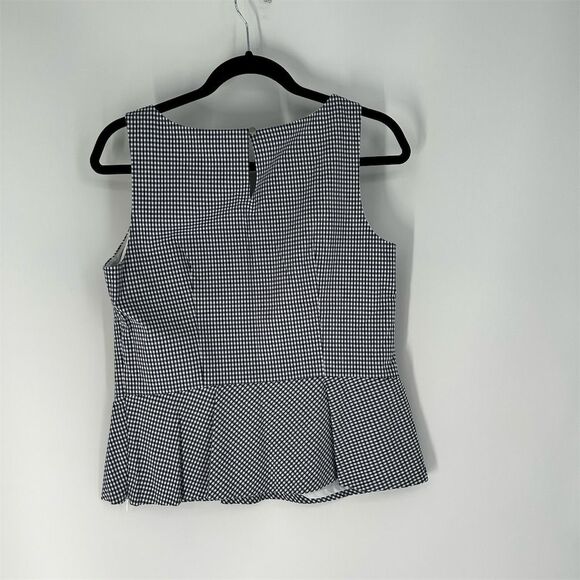 NWT Talbots Women's Gingham Peplum Sleeveless Blouse Size 8P - Picture 4 of 8